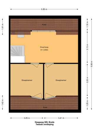 Floor plan - Haagweg 369, 4813 XC Breda 